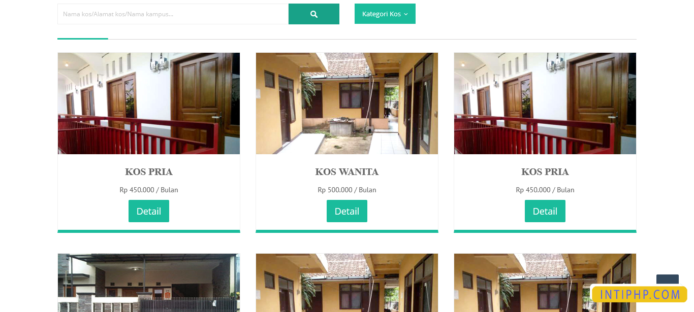 Source Code Web Kos Online Dibuat Dengan Codeigniter Versi Full